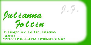 julianna foltin business card